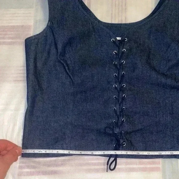 Unique  Corset-Top 100% COTTON EMOI PAR VICKY APPARLEY VINTAGE - Picture 7 of 14